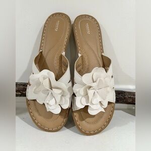 Kohl's White Floral Slide Sandals for Women